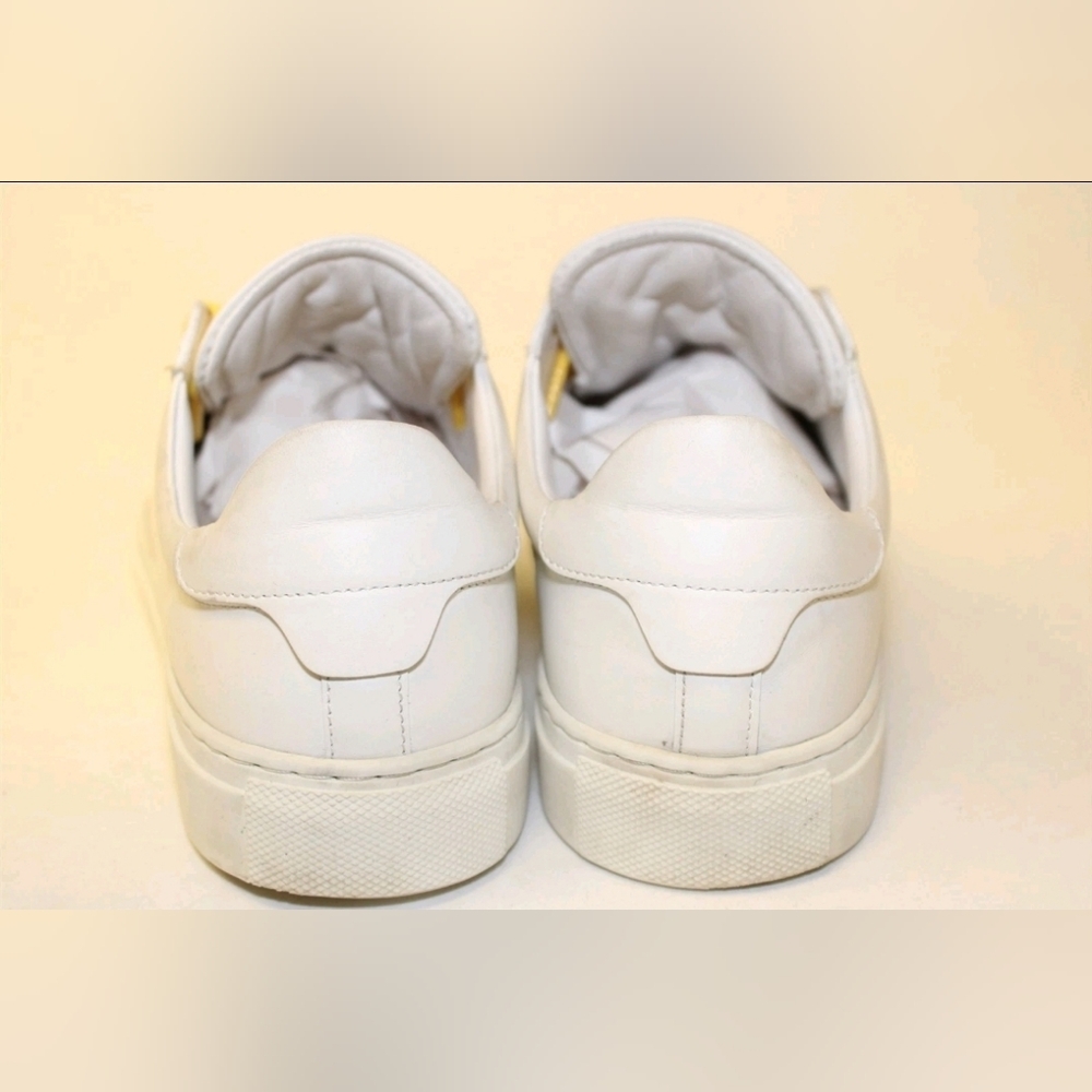 Dooney & Bourke Classic Low Top Sneakers White Leather Womens 8 38 Lace Up Shoes - Picture 5 of 9